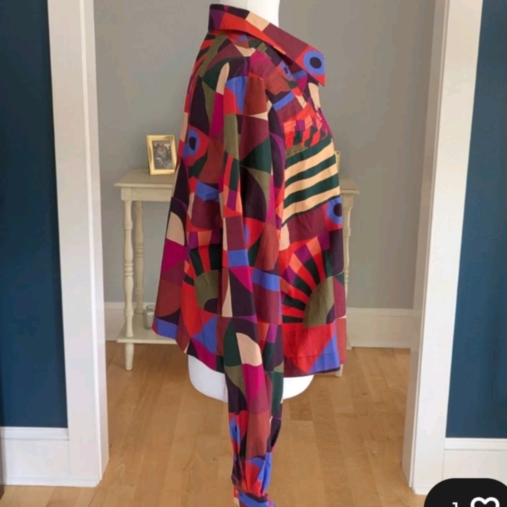 FARM Rio Multicolor Graphic Patchwork Blazer Jacket - Picture 4 of 11